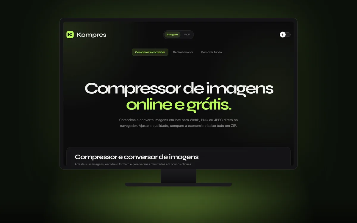Kompres no computador e no celular